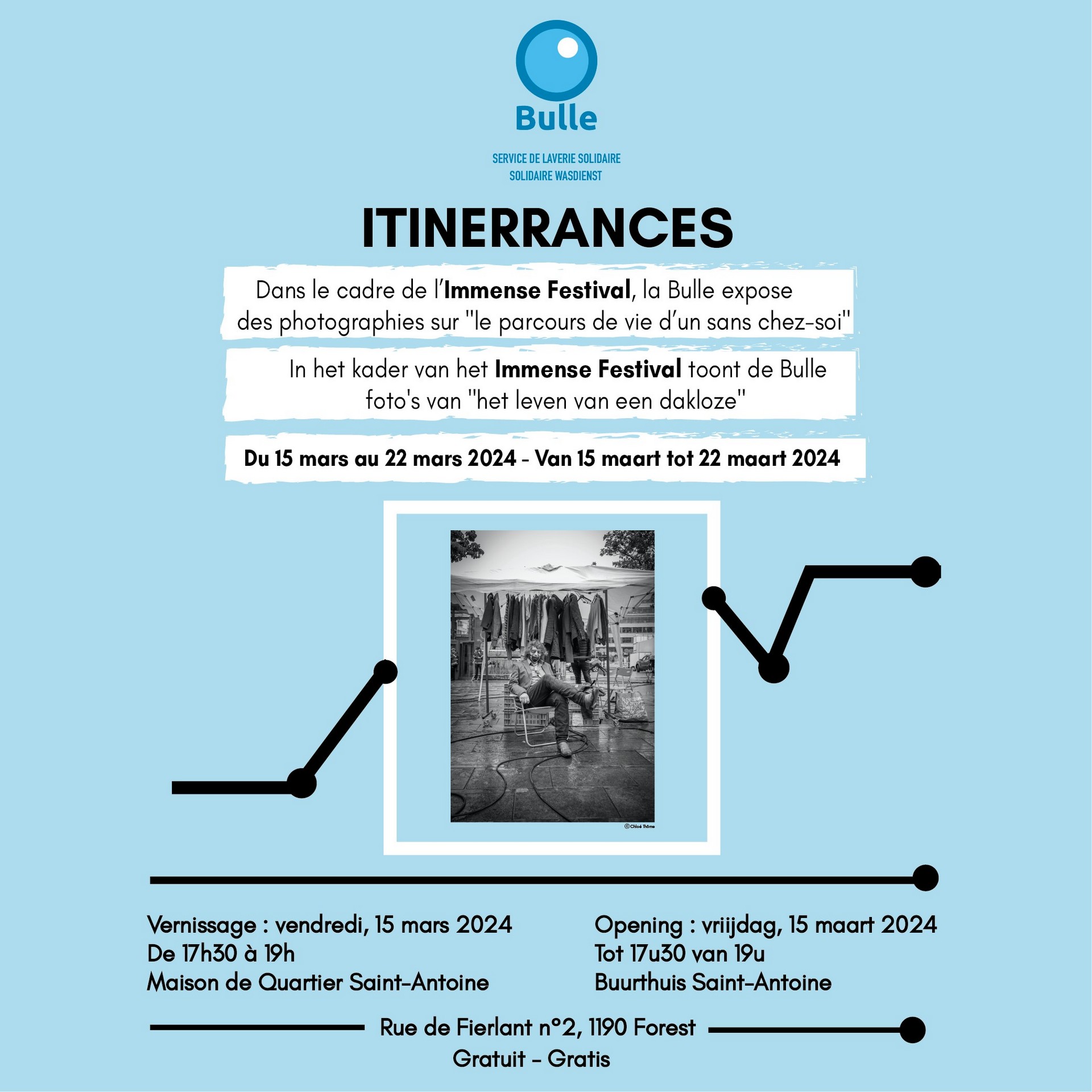 vernissage de l’exposition « ItinéRRances: le parcours d’un sans-chez-soi »